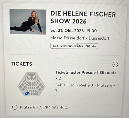 Tickets helene fischer - 2x,